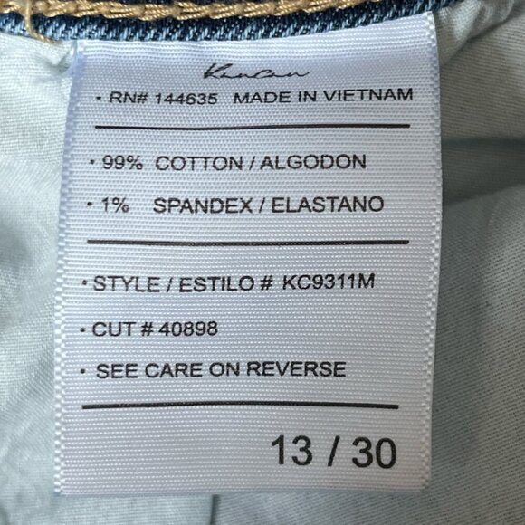 Kancan Womens Stormy High Rise Mom Jeans Size 13/30 Button Fly Grunge Distressed - Picture 10 of 11